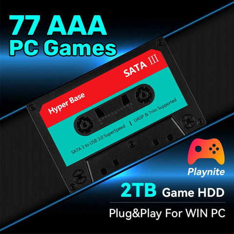2TB External Hard Drive with 77 AAA Games, Plug & Play for PC/Laptop, 2.5" Gaming Storage