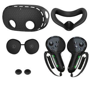 10-in-1 Silicone Controller Case for Meta Quest 3/3s, Grip Protector & Battery Cover, VR Headset Accessories