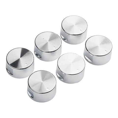 6-Piece Universal Cooktop/Oven Control Knobs, Durable Round Metal Design
