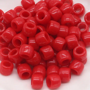 100pcs 6x9mm Colorful Pony Beads for DIY Bracelets, Necklaces, Crafts, Hair Jewelry Making