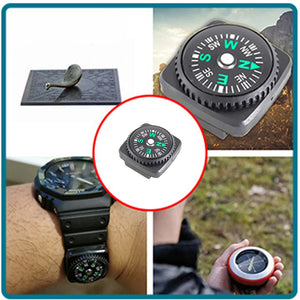 10-Pack Mini Wristband Compass Set - Portable Outdoor Hiking Camping Survival Navigation Tool