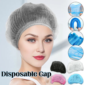 100pcs Disposable Elastic Mesh Caps Non-woven Breathable Hair Nets for Cooking, Food Service, Salon, Spa, Home