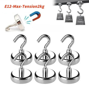10-Pack Heavy Duty Magnetic Hooks Key Holders for Home, Kitchen, Bathroom Storage & Organization