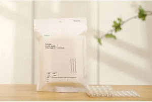 100-Pack Double-Ended Cotton Swabs - Individually Wrapped, Disposable, Travel-Friendly Cosmetic Sticks
