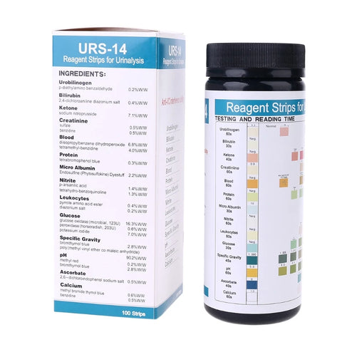 14 Parameter Urinalysis Test Strips - Multistick Urine Strips for Home Health Monitoring