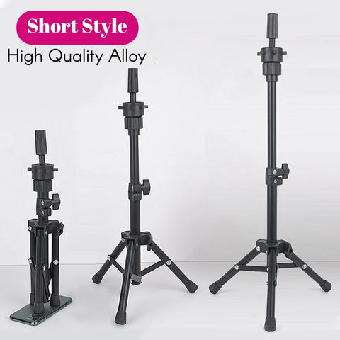 Adjustable Wig Stand Tripod Holder for Mannequin Head Block Wig Making & Hair Styling