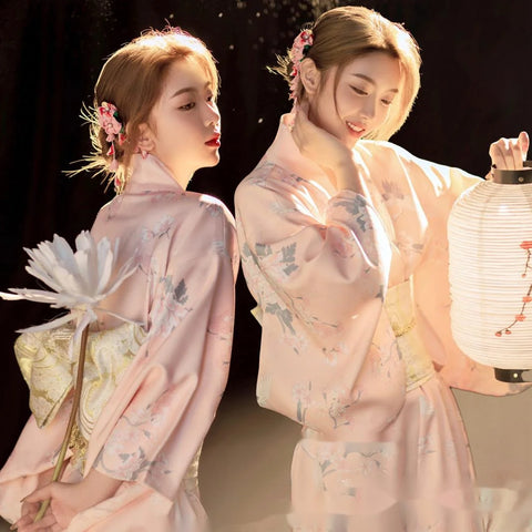 Formal Japanese Kimono-Inspired Dress for Girls, Cute & Traditional Style