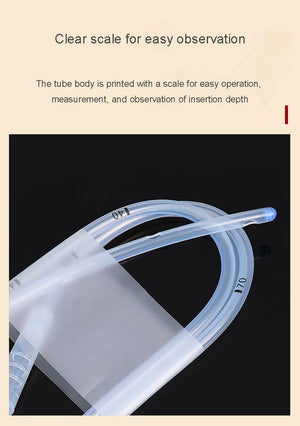 10-Pack 14fr Silicone Nasogastric Feeding Tubes, Medical Grade, Individually Packaged