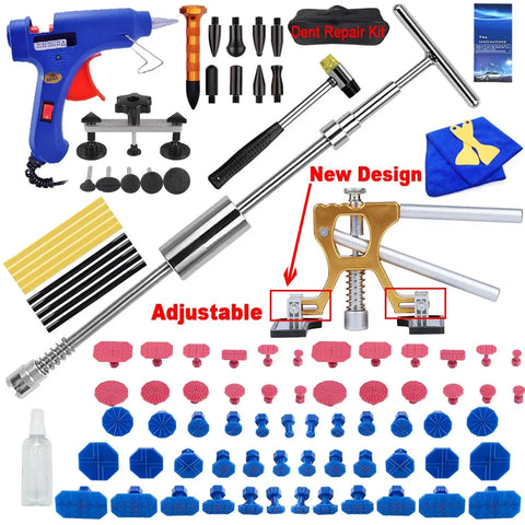 Adjustable Car Dent Removal Kit - Paintless Dent Puller Tools with Suction Cups for Auto Workshop Repair
