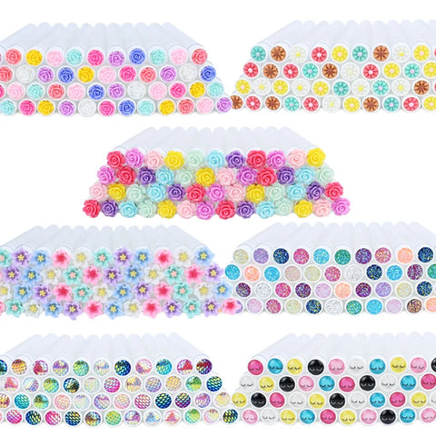 50-Pack Glitter Handle Disposable Mascara & Brow Brushes with Travel Tube