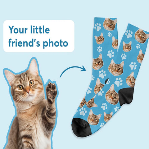 Custom 3D Print Cat Socks Men/Women Personalized Pet Photo Long Casual Novelty Socks