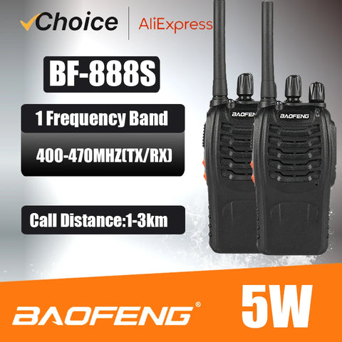 2 Pack Long Range UHF 400-470MHz Walkie Talkies Two Way Ham Radios for Hunting and Hotel Use