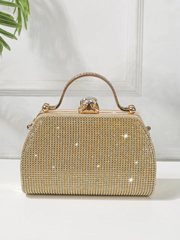 Elegant Glitter Evening Bag - Women's Sparkling Crystal Clutch for Parties, Brides, Bridesmaids, Formal Purse