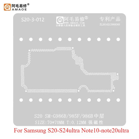For Samsung S10-S24 Ultra Note 20 Motherboard Repair Stencil Tin Planting Soldering Tool