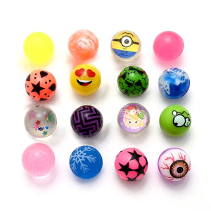 100pcs 25mm Colorful Rubber Bouncy Balls Toys for Kids Floating Elastic Balls