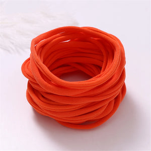 10-Pack Traceless Nylon Stretch Headbands for Newborns & Kids - Elastic Baby Hair Accessories
