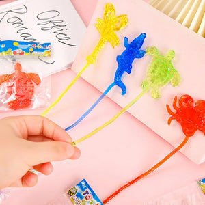10-Pack Sea Animal Stretchy Toys - Party Favors & Classroom Prizes for Kids