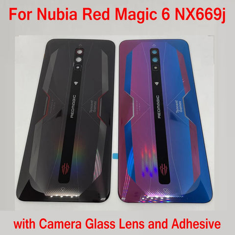 Battery Back Cover for ZTE Nubia Red Magic 6 NX669J with Camera Lens
