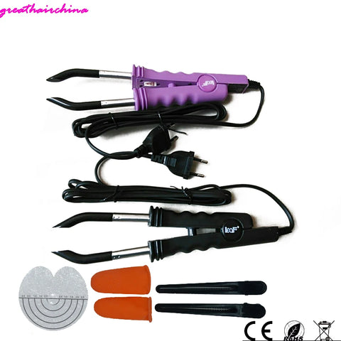 Hair Extension Fusion Heat Tool, Keratin Bonding Iron, Pink & Black Styling Wand