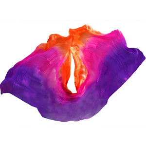 100% Real Silk Belly Dance Veil Scarf Shawl Adjustable Performance Prop
