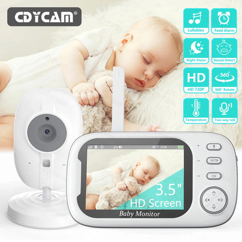 3.5" Wireless Video Baby Monitor with Night Vision, Temperature & 2-Way Audio Nanny Cam