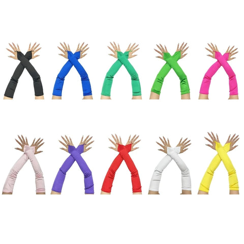 1920s Satin Opera Evening Gloves for Women - Prom, Dance, Costume Events