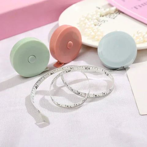 2m Soft Tape Measure Body Sewing Tailor Ruler Flexible Cm/Inch Portable Retractable Self-Lock Measuring Tool
