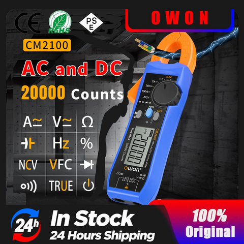 Digital Multimeter CM2100/Cm2100b True RMS 20000 Count AC/DC Clamp Tester High-Precision Portable Ammeter VFC Diode