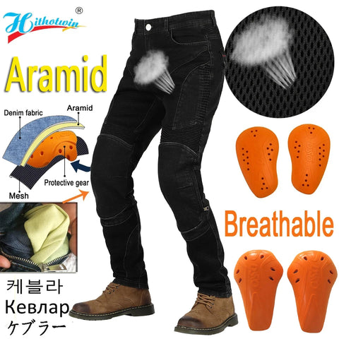 Breathable Mesh Moto Jeans: Ventilation Motorcycle Pants, Slim Fit Motocross Riding Gear