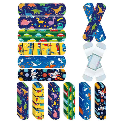 60pcs Cartoon Adhesive Bandages Set - Kawaii First Aid Plasters Wound Strips for Adults