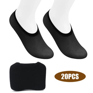 10 Pairs Women’s No Show Socks Invisible Liner Ballerina Boat Footies Thin Slippers Summer Transparent