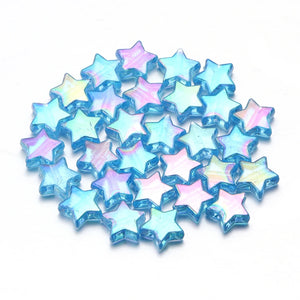 100pcs AB Color Star Acrylic Beads for DIY Jewelry Making Necklace Bracelet Spacer Charms