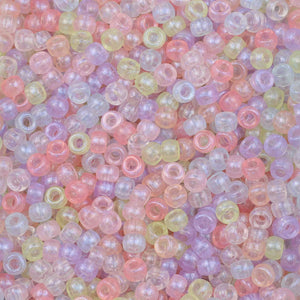 1000pcs Multi-colored Large Hole Pony Beads for Jewelry Making, DIY Crafts, Bracelets, Keychains Supplies