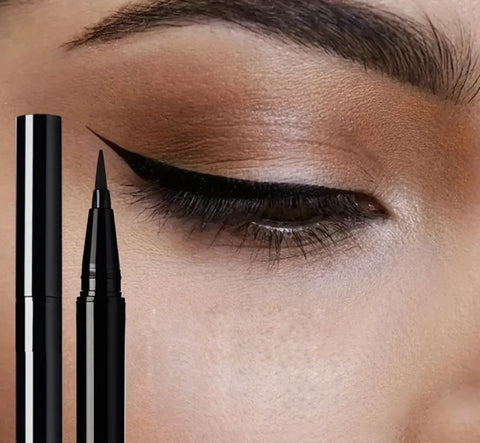 Black Liquid Eyeliner - Long-lasting, Smudge-proof, Fine Tip