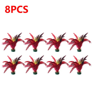10-Pack Colorful Feather Jianzi Shuttlecocks 20cm – Portable Fitness Kick Game for Fun & Exercise