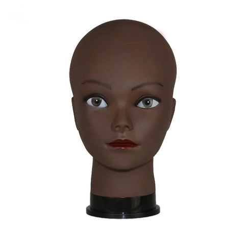 Adjustable Canvas Wig Head Stand & Tripod Set with T-Pins and Wig Caps for Styling and Display