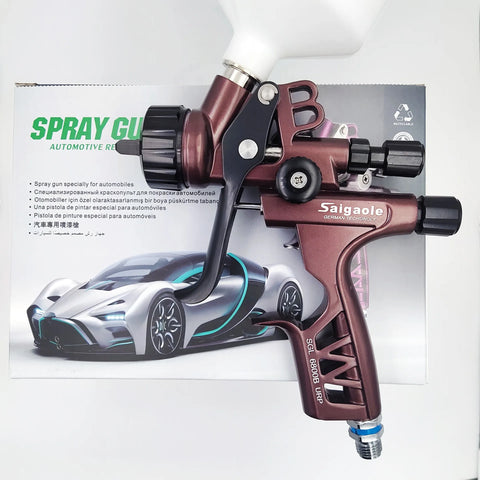 1.3mm Upper Pot Spray Gun for Auto, Furniture, Leather, and Metal - High Atomization, 6800 Gravity Pneumatic Tool