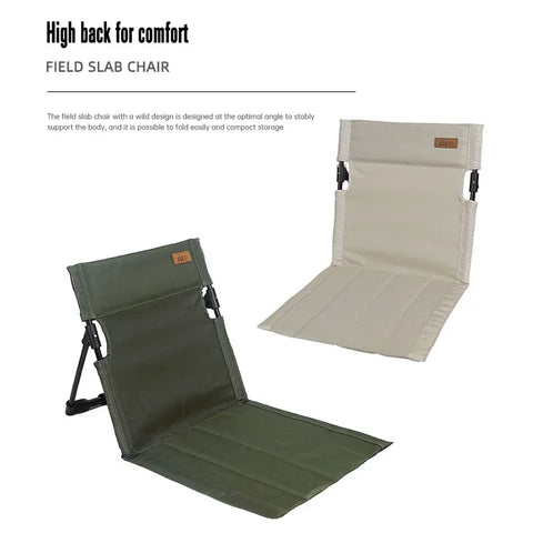 Folding Camp Chair with Backrest, Breathable Cushion, Aluminum Frame, Portable Beach & Stadium Seat