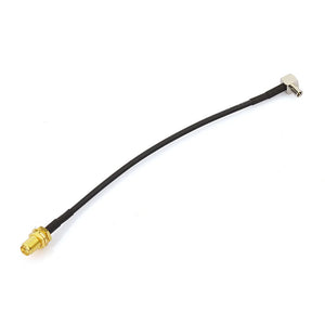10cm RG174 Pigtail Cable SMA Female Bulkhead to TS-9 Male Right Angle RF Coaxial for Electronics