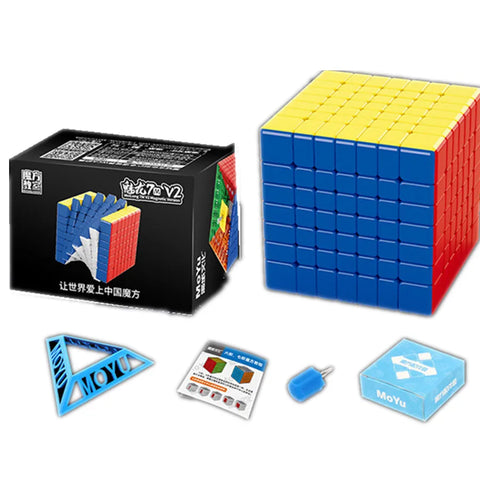 7x7 Magnetic Speed Cube 63mm Puzzle Toy for Brain Teaser & Skill Building