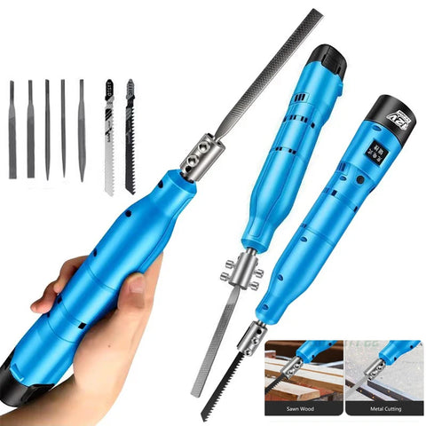 12V Electric Metal & Wood Reciprocating File Polishing Tool, Small Electric Filing Tool for Woodworking & Metalwork