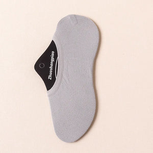 10 Pairs Men's Invisible Non-Slip Silicone Liner Socks, Breathable Thin Nylon No Show Loafers for Summer