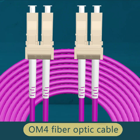10G OM4 LC/UPC to LC/UPC Multimode Duplex Fiber Optic Patch Cable 2.0mm - High-Speed Network Connectivity