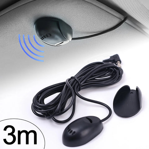 Car Audio Microphone 3.5mm Jack Plug Self-Adhesive Mini Mic Wired for Auto DVD Radio