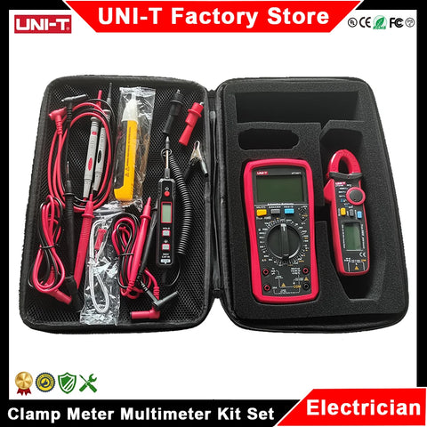 Digital Clamp Meter & Multimeter Kit Set - Professional Electrician Tester Tools