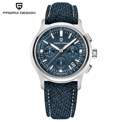 2024 Men's Multifunction Quartz Watch 40mm Sapphire Chronograph Stopwatch Luxury Design