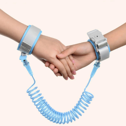 Children's Anti-Loss Wristband with Key Lock, Spring Traction Rope for Outdoor Safety
