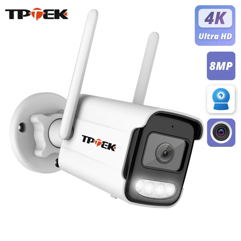4K 8MP Outdoor WiFi IP Security Camera, Wireless Bullet, Waterproof Surveillance, Home Video Cam, Compatible with CamHi & CamHiPro