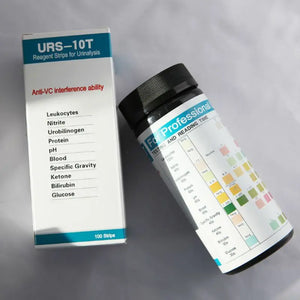 10-Parameter Urinalysis Reagent Test Strips - 100 Strips for Urine Testing: Leukocytes, Nitrite, Protein, pH & More