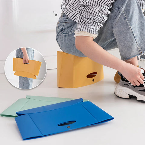 Compact Ultra-Light Folding Stool for Fishing & Outdoor Use - Portable, Durable, Plastic Chair